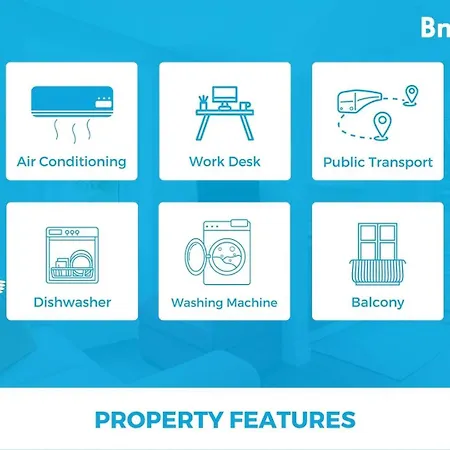 شقة 2br Cardiff With Balcony *